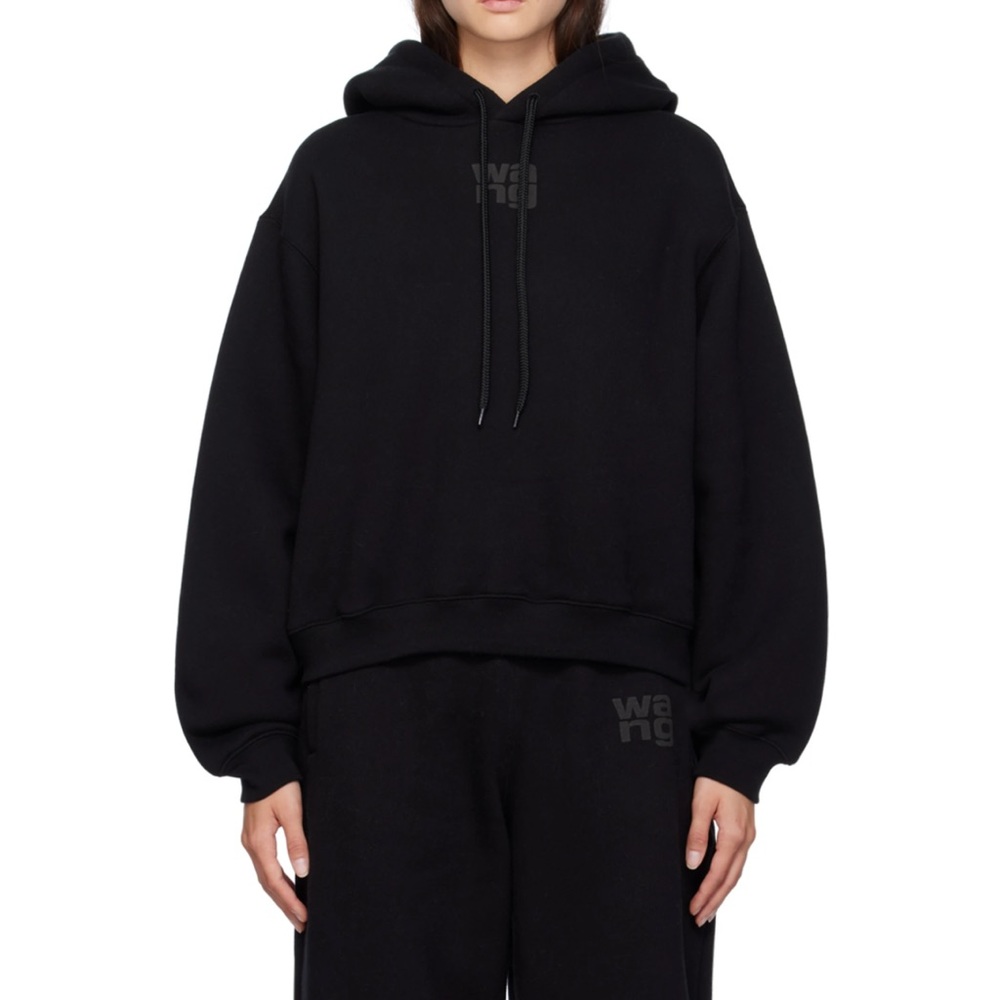 Alexander Wang Black Bonded Hoodie (XXS)